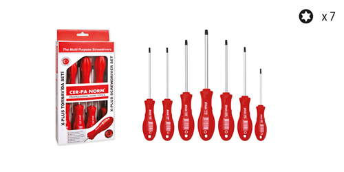 X-PLUS TORX TORNAVİDA 7 Lİ TK
